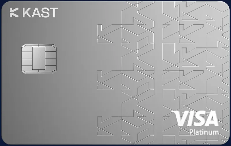 KASTカードの券面(Visa Platinum)